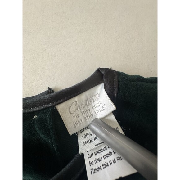 Carter’s Dark Green Velvet Dress 18 Months Girls Excellent Condition - Picture 10 of 10